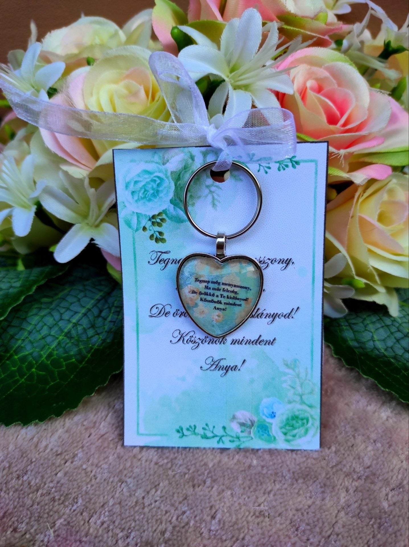 Örömanya ajándék kulcstartó kék